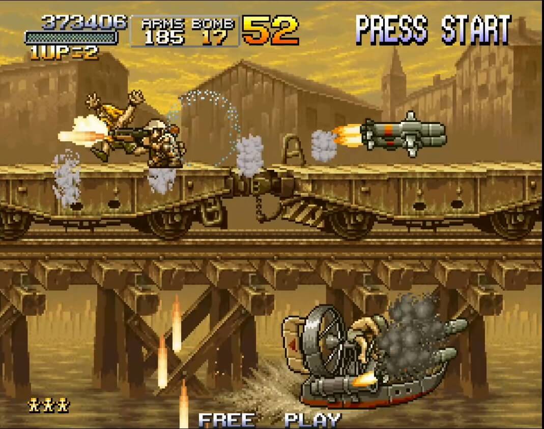 Metal Slug 2 - Super Vehicle-001 - геймплей игры Arcade